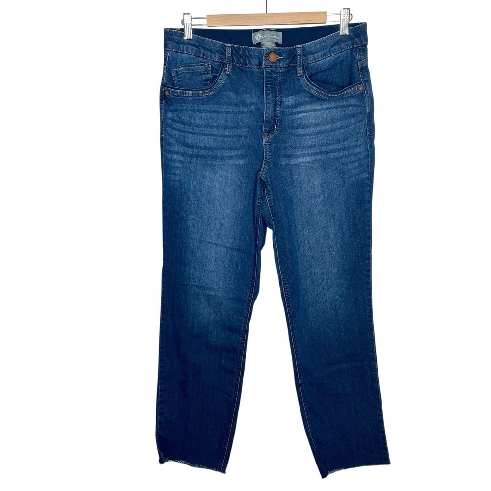 Democracy Ab Technology Straight Leg Jeans Womens Size 14 Mid Rise Slimming